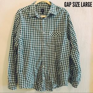 Gap Green Gingham Button Down